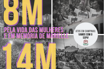 8 e 14 de março: atos pela vida das mulheres e em memória à Marielle Franco