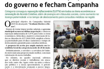 Servidores revertem proposta do governo e fecham Campanha