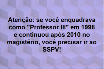 Atenção, professores!