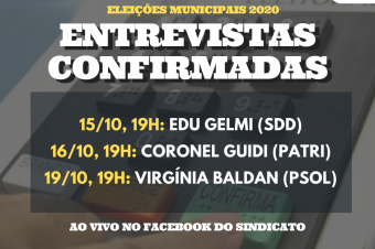 Eleições municipais: entrevistas confirmadas!