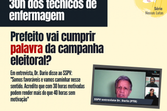 30 horas dos técnicos de enfermagem: prefeito vai cumprir palavra da campanha?