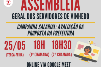 Campanha Salarial: ASSEMBLEIA para avaliar proposta da prefeitura