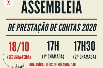 📝 HOJE: ASSEMBLEIA DE PRESTAÇÃO DE CONTAS