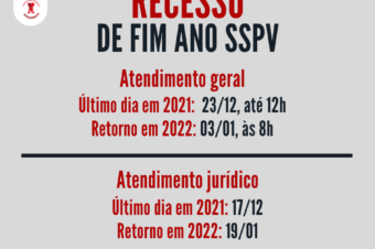 🗓️ RECESSO DE FIM DE ANO DO SSPV: ATENDIMENTO GERAL E JURÍDICO